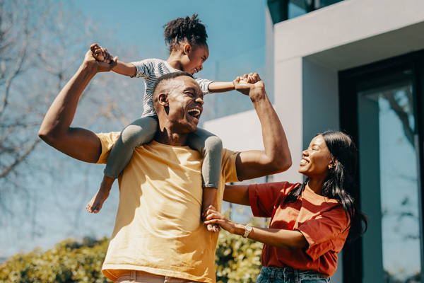 photo of father and kids